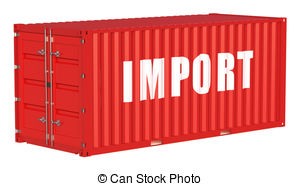 . ClipartLook.com import concept with cargo container isolated on white. ClipartLook.com ClipartLook.com 