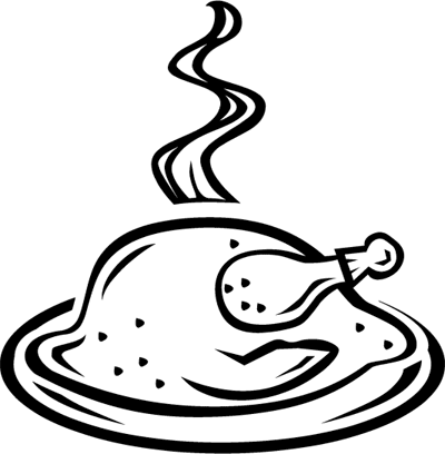 chicken clipart black and whi