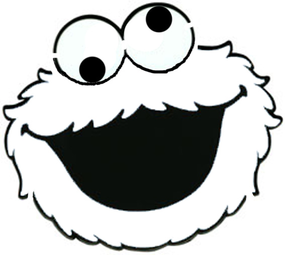 Cookie Monster Face Template  - Cookie Monster Clip Art