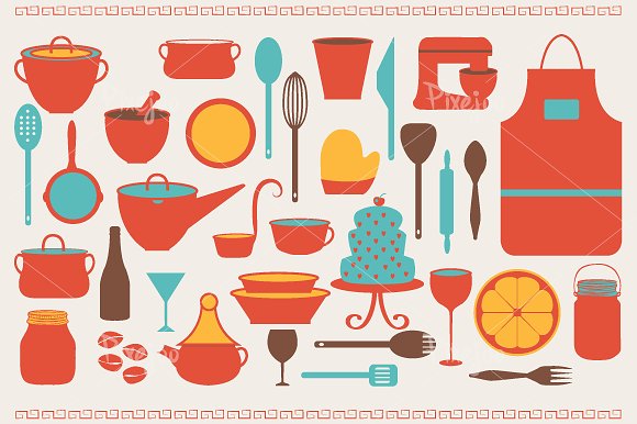 Cooking and Kitchen Cliparts - Kitchen Utensils Clipart