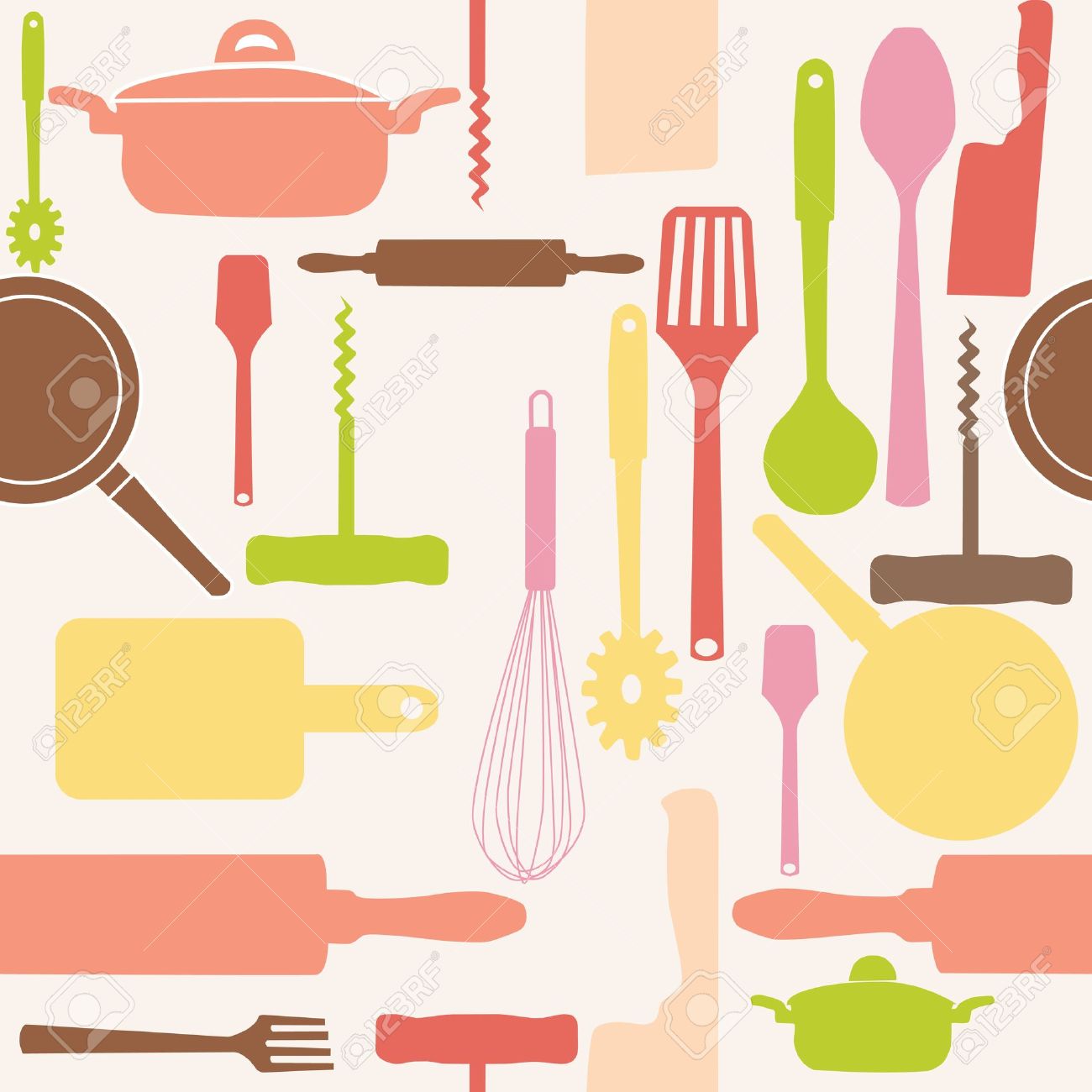 cooking utensils: Vector . - Kitchen Utensils Clipart