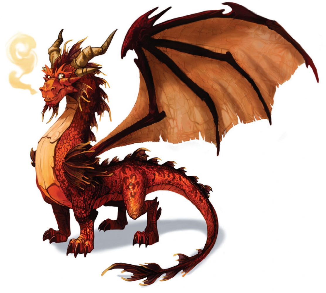 ... Cute red dragon - color i