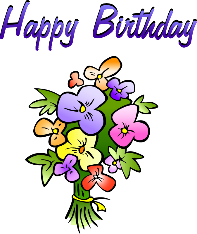 Cool Happy Birthday Animated ... Floral Boquet