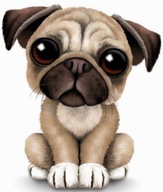Cool Pugs clip art includes 7 cute dog graphics. Great for oet and