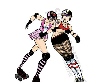 Cool Roller Derby Clip Art Free Picturespider Com