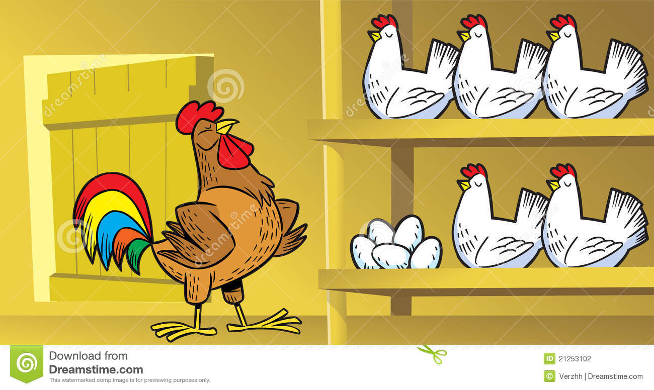 chicken house: cartoon Illust