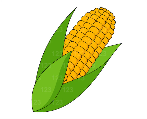 ... Food character - corn cob