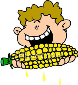 Illustrated corn on the cob w