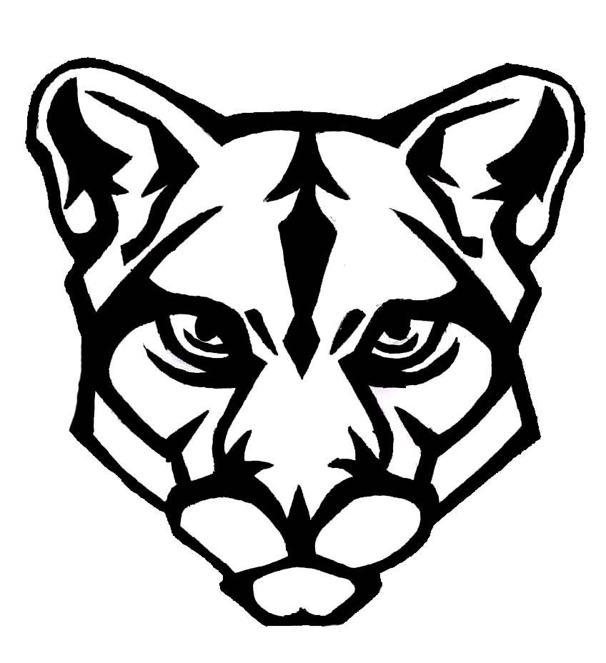 Cougar Clipart For Schools ... Panther Head Vector By .