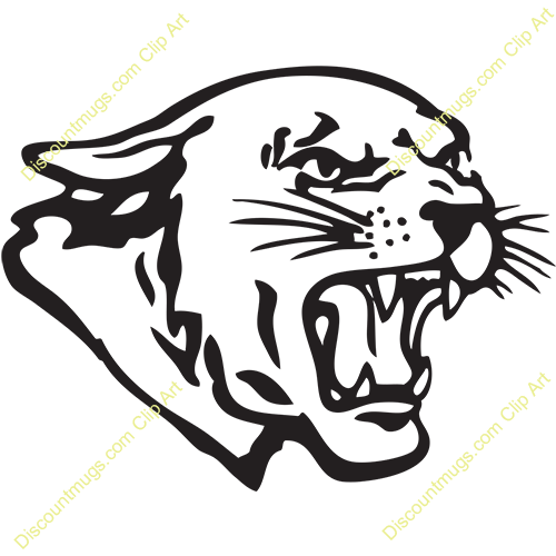 Panther Head clip art. Use Th