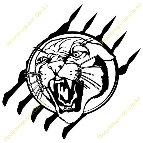 Cougar Logo Clip Art | Clipart 14606 cougarheadclaw - cougarheadclaw mugs, t-shirts,