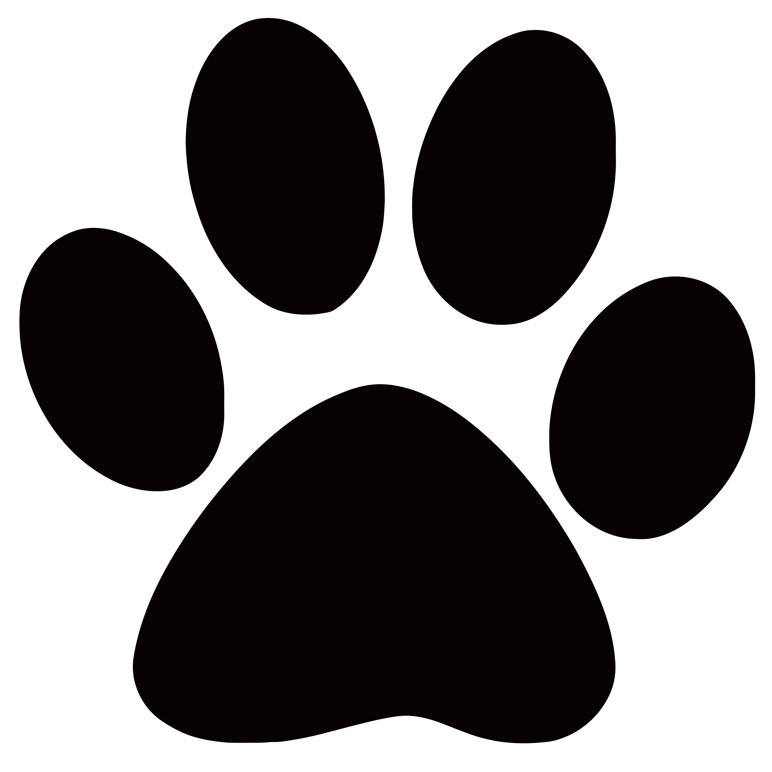 Dog paw print vector free Fre
