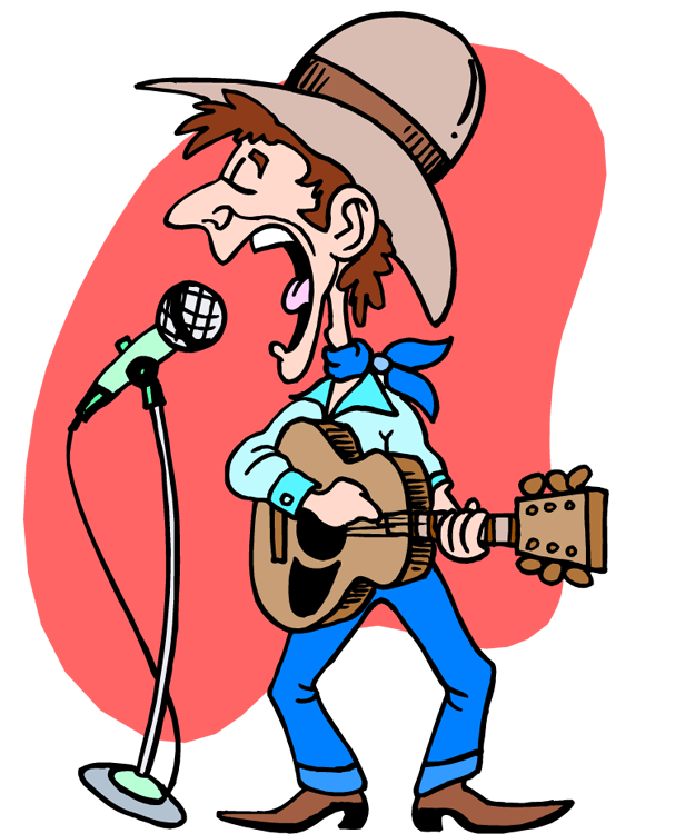Country Music Singers Clipart - Musician Clipart