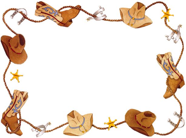 Country Western Border Clip A - Western Border Clipart
