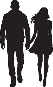 Romantic Young Couple Clipart