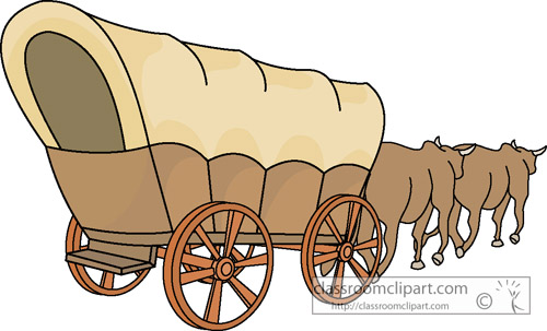 Covered Wagon Clipart #1 .