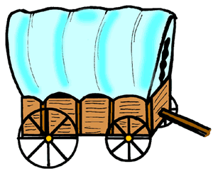 Covered Wagon Clipart #1 .