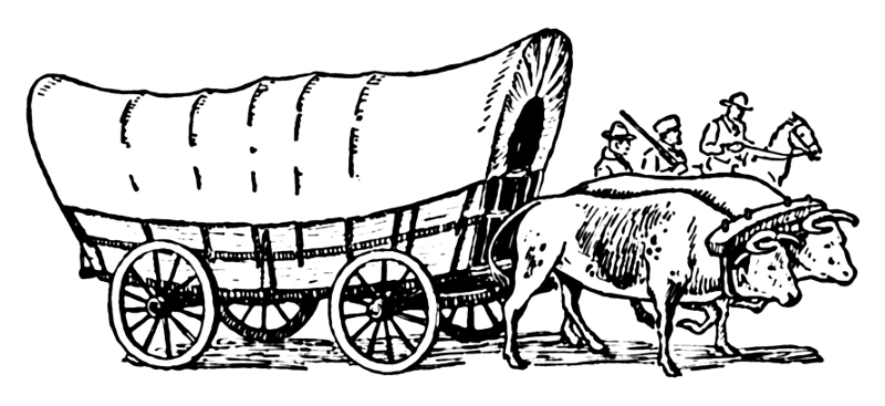 Covered Wagon World History . - Covered Wagon Clip Art