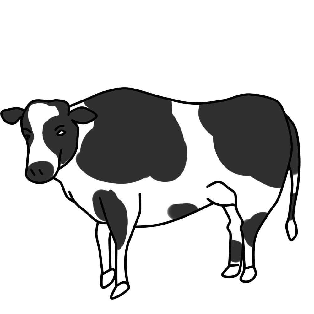 Cow Clip Art - Cow Clipart Black And White