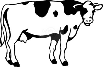 Cow clip art free holding a s