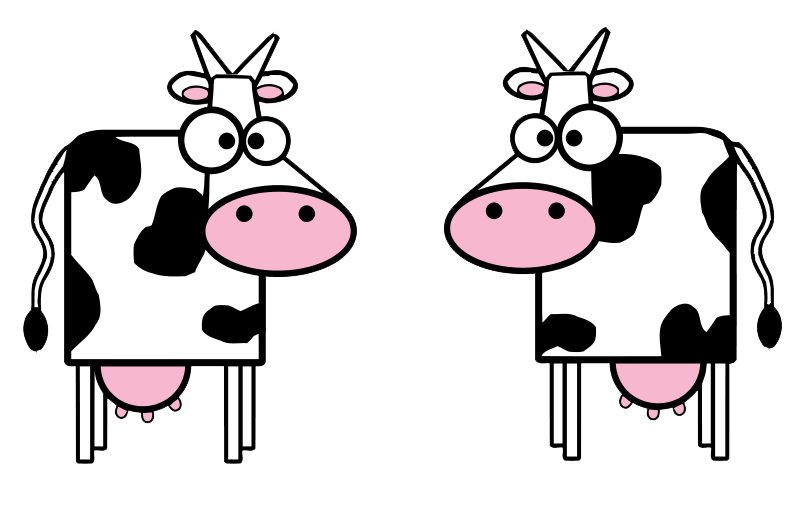 Cow clip art free holding a s - Cows Clipart
