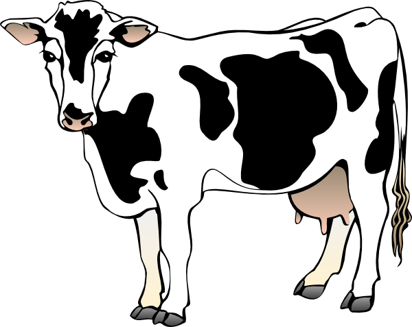 Cow Clipart Black And White C - Cow Clipart Black And White