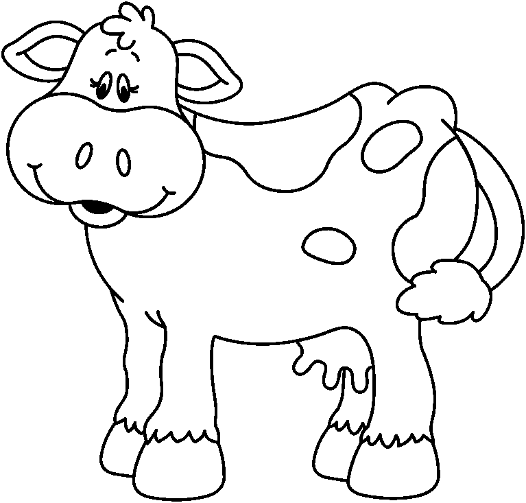 cow clipart black and white.  - Cow Clipart Black And White