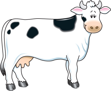 Cow Eating Grass Clipart Size