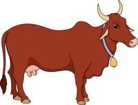 Cow Eating Grass Clipart Size - Clipart Cow