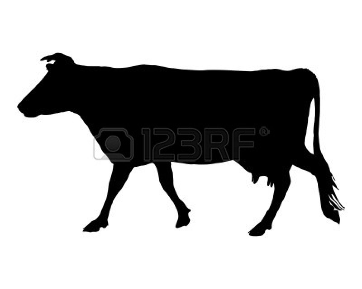 Cow Head Clipart Black And White 5004123 The Black Silhouette Of A Cow