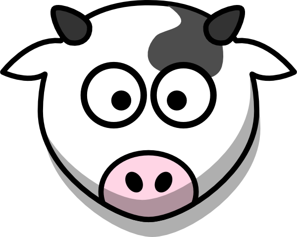 Cow Head Only Small Eyes clip art - vector clip art online