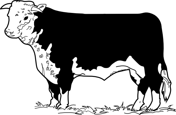 Cow In The Grass Clip Art At Clker Com Vector Clip Art Online