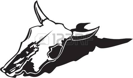 cow skull: Cow Skull Vinyl Ready Illustration Illustration