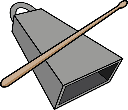 Cowbell and Drumstick vector .