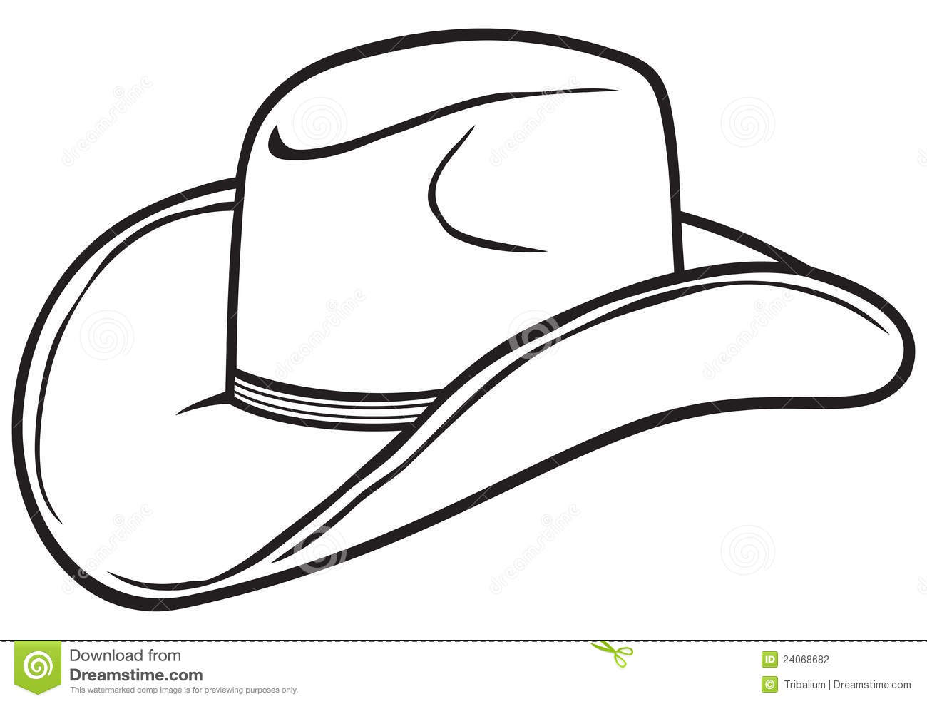 cowboy clipart black and white