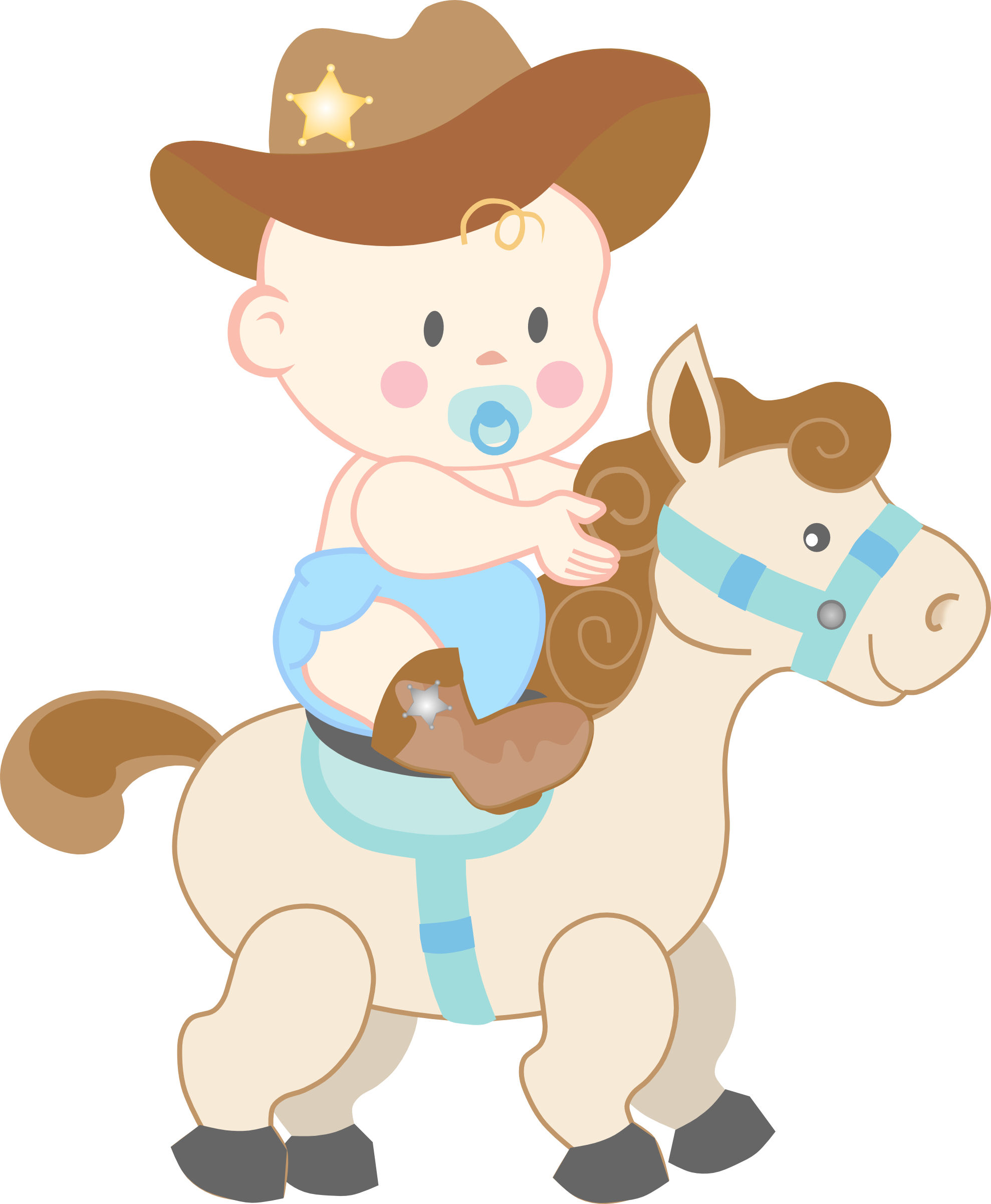 baby cowboy clipart