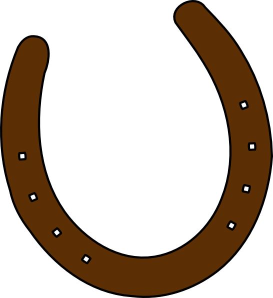 Cowboy Clip Art | Cowboy Brown Horseshoe clip art - vector clip art online, royalty