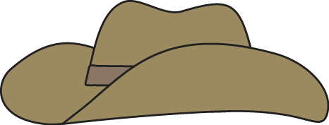 Cowboy Hat Clipart #16012. Brown Cowboy Hat
