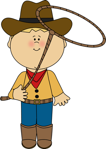 Cowboy with a Lasso - Cowboy Clipart