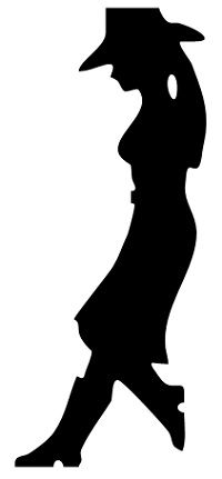 Clipart - Cowgirl Silhouettes