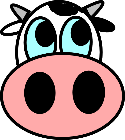 Tango Style Cow Head clip art