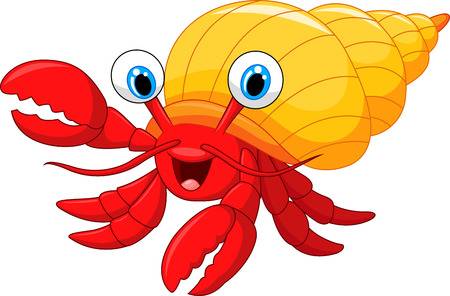 Cartoon hermit crab - Crab Clipart
