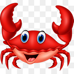 red cartoon crabs, Cartoon Clipart, Red, Cartoon PNG Image and Clipart
