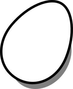 Cracked Egg Clipart Black And - Egg Clip Art
