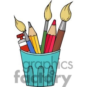 Painting Clipart Craft Supply - Pencil And In Color Painting regarding Arts  And Crafts Supplies Clipart