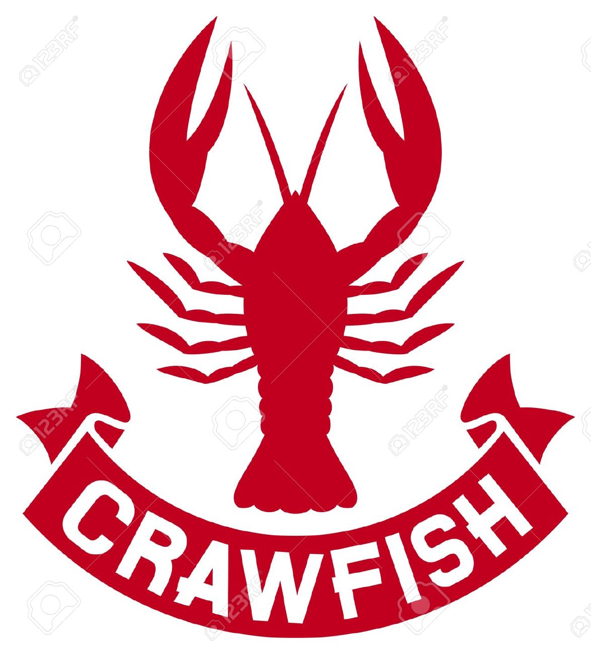 Vector image of Crayfish incl