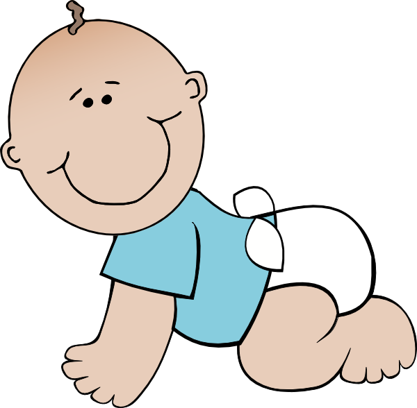 Crawling Baby clip art - vector clip art online, royalty free