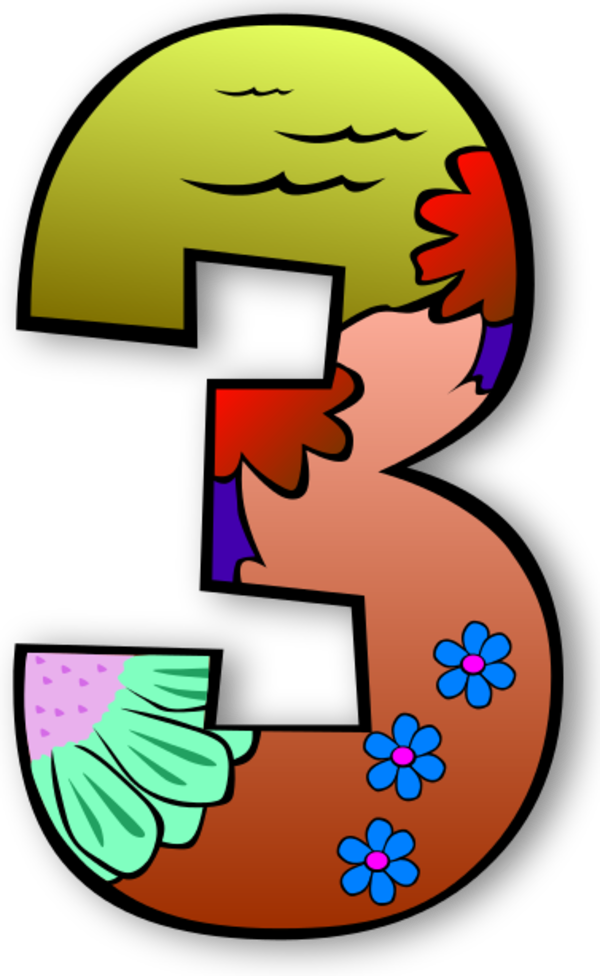 Creation Days Numbers 2 Vector Clip Art