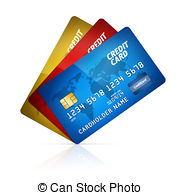 . ClipartLook.com Credit card collection isolated - High detail illustration.