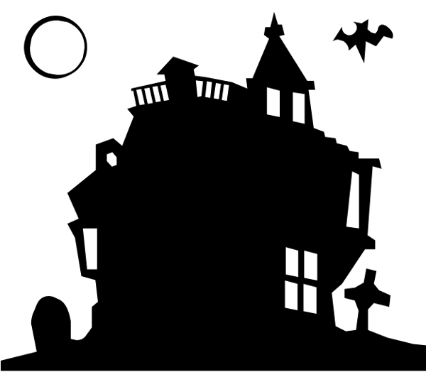Creepy haunted house clip art